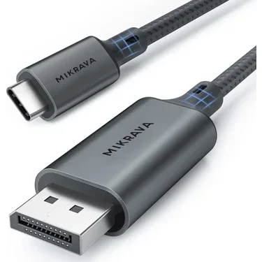 Mikrava USB C to Displayport Kablo (8K@60Hz, 4K@240Hz, 2K@360Hz) HDR10 TYPE C to DP 1.4
