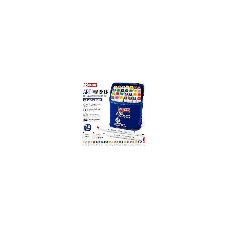 Mikro ART MARKER KALEM SETİ 24 LI SET