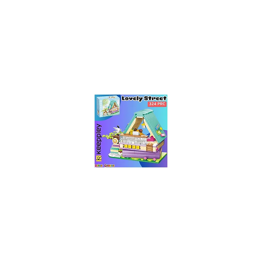 Mikro Blok Calico Cat Comic House Kedi Çizgi Roman Dükkanı 324 Parça - Lego Setleri - Keeppley Mini Lego - Keeppley Lego