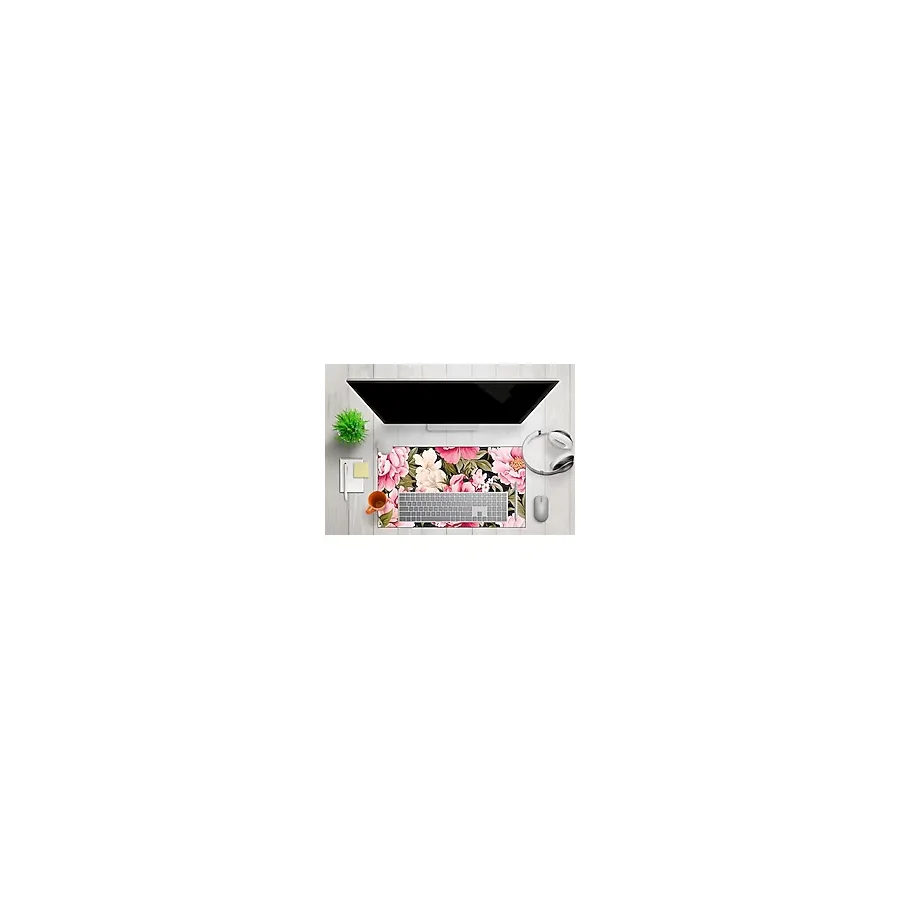 Mikrofiber Dekoratif Mouse Pad, 7mm Kalınlık, Kaygansız Taban, Leke Tutmaz, Su Geçirmez, Ofis Aksesuarı (rose pembe, 40x80cm)