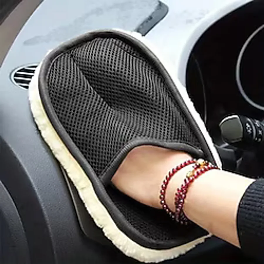 Mikrofiber Yün Araba Yıkama Eldiveni - Çizmez Ve Yüksek Emici