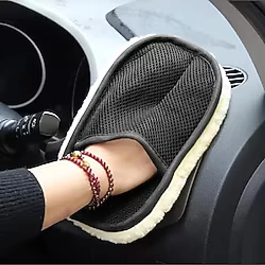 Mikrofiber Yün Araba Yıkama Eldiveni - Yumuşak ve Ergonomik