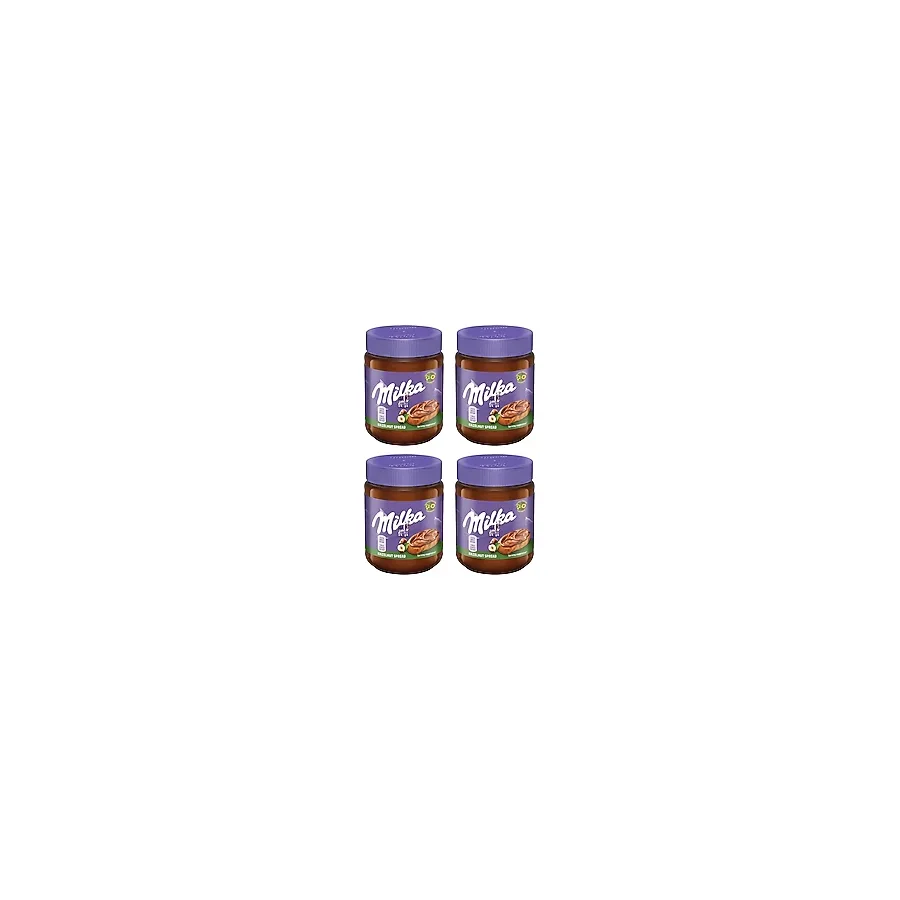 Milka Kakaolu Fındık Ezmesi, Sürülebilir Çikolatalı Fındık Kreması, 350 gr, 4'lü Paket