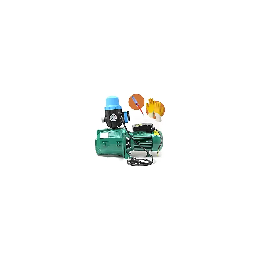 Millian JET-100 Hidromat Pompalı Otomatik Paket Hidrofor Su Motoru 1.5 - 1 Kw Hp Eldiven + Kontrol Kalemi