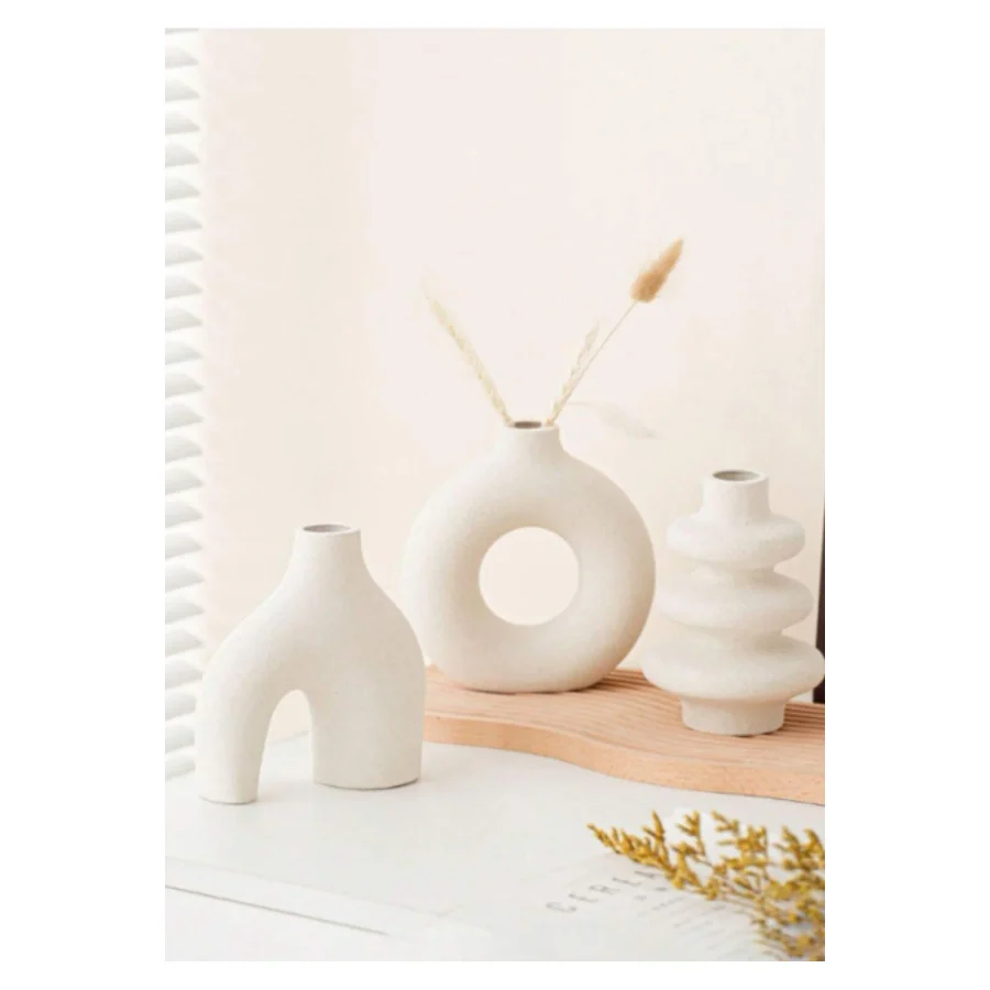 millonu 10 Cm Minimal Vazo Set 3'lü Bohem Biblo Minyatür Dekoratif Vazo