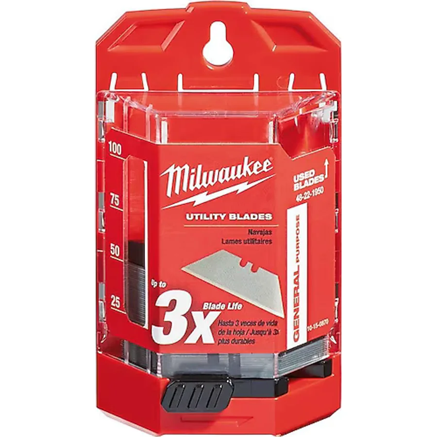 Milwaukee Genel Amaçlı Maket Bıçağı Yedeği 50'Li 48221950