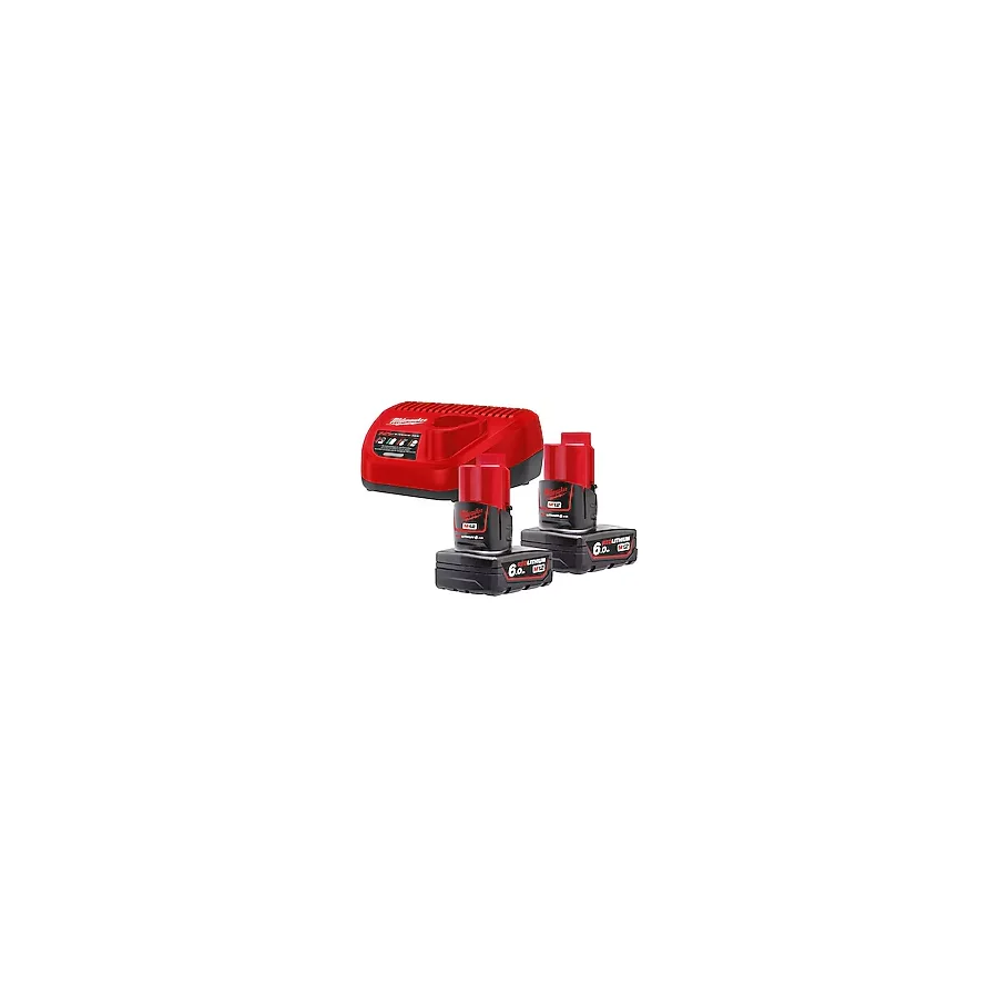 Milwaukee M12 NRG-602 12 V 6 Ah Çift Yedek Akü ve Şarj Cihazı