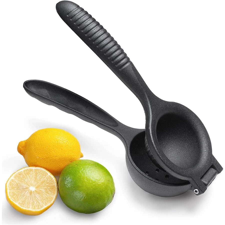 Mimmi Love Döküm Limon Sıkacağı Limon Presi Büyük Boy 24 Cm, Siyah Metal Naranciye Sıkacağı