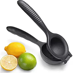 Mimmi Love Döküm Limon Sıkacağı Limon Presi Büyük Boy 24 Cm, Siyah Metal Naranciye Sıkacağı