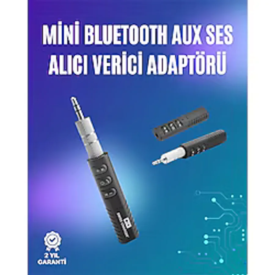 Mini Bluetooth Müzik Alıcısı Ev & Araç Stereo Sistemlerine Kablosuz Bağlantı