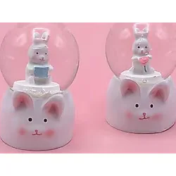 Mini Boy Tavşan Tasarımlı Işıklı Kar Küresi