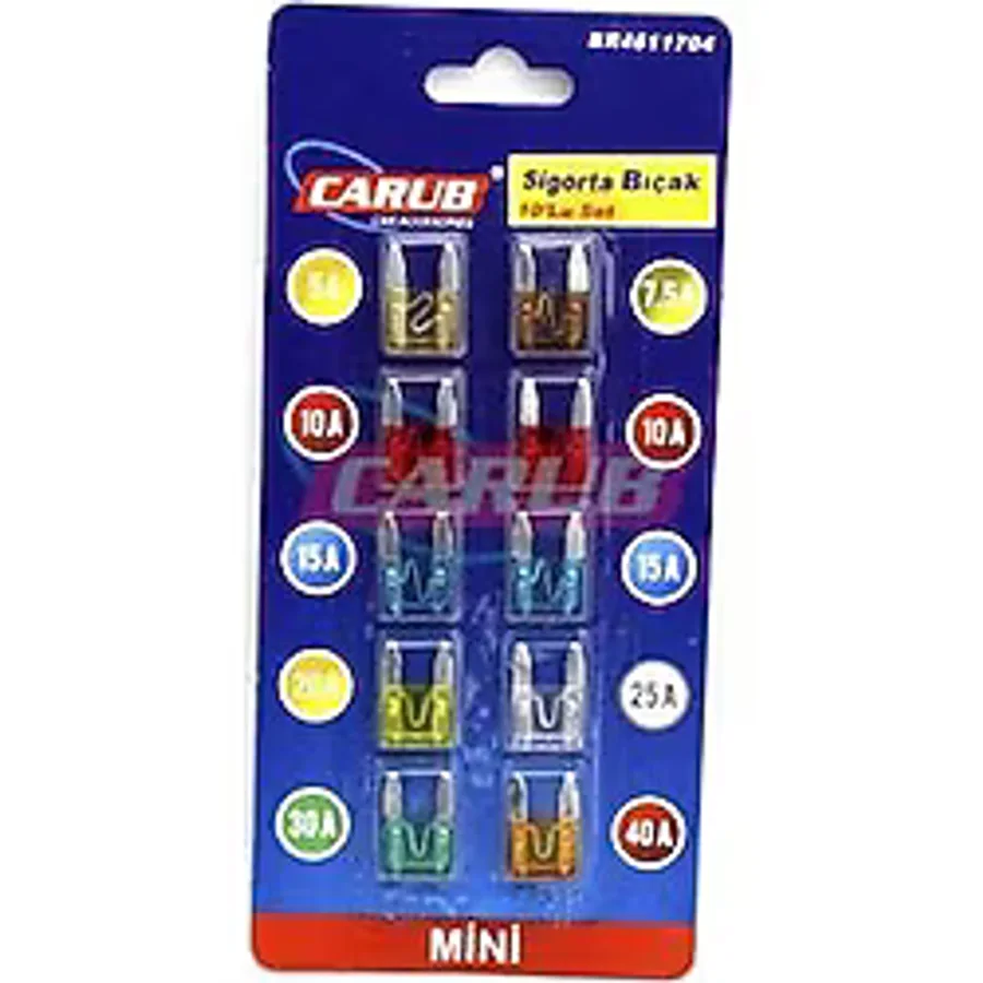 Mini Geçme Fişli Sigorta 10'lu