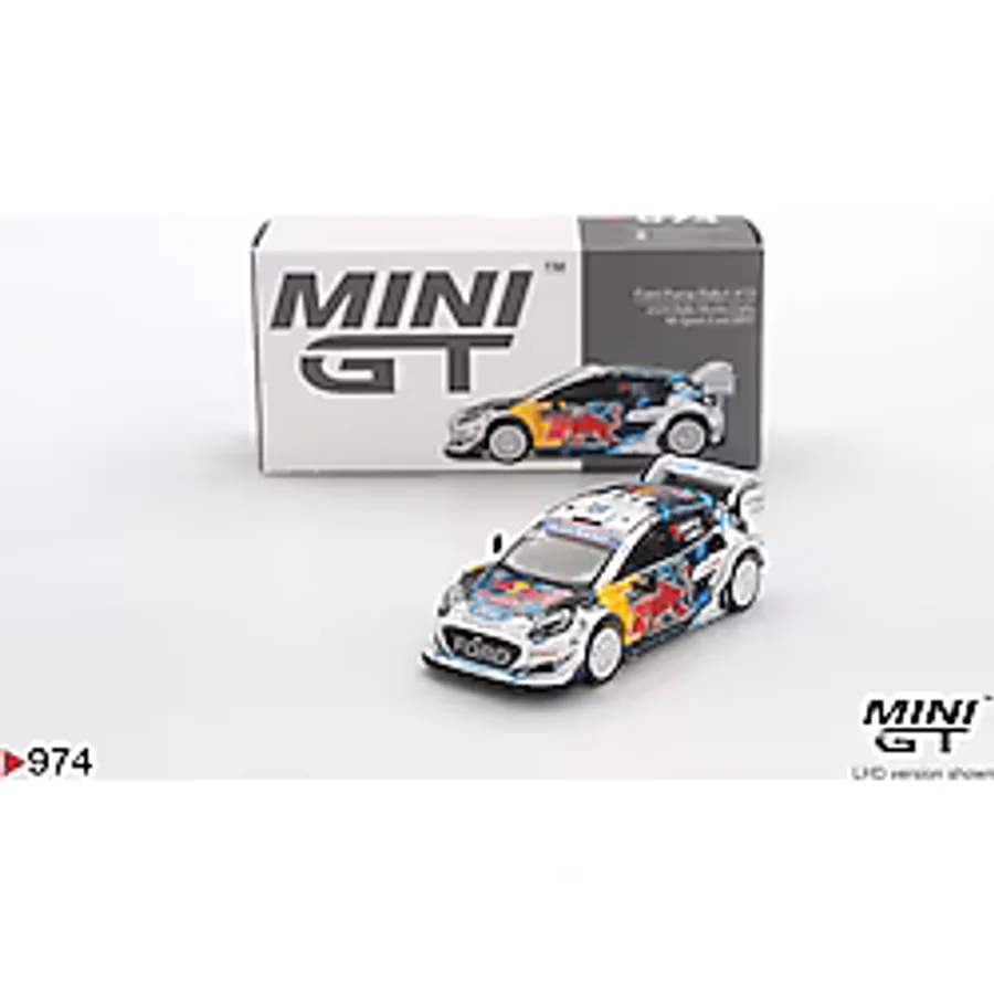 Mini GT Ford Puma Rally1 M-Sport WRT 2024 Monte Carlo #13 1:64 Diecast Model Araba MGT00974