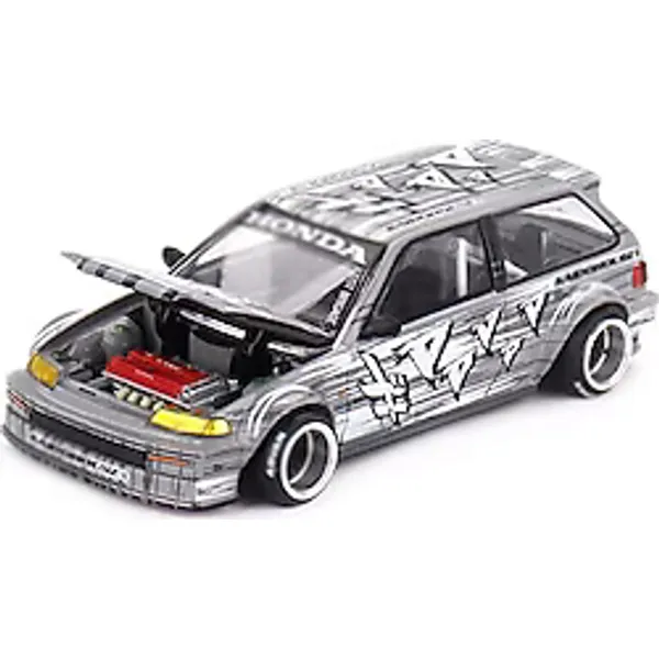 Mini GT KHMG260 Kaido House Honda Civic EF Kaido Manga V1 Model Araba