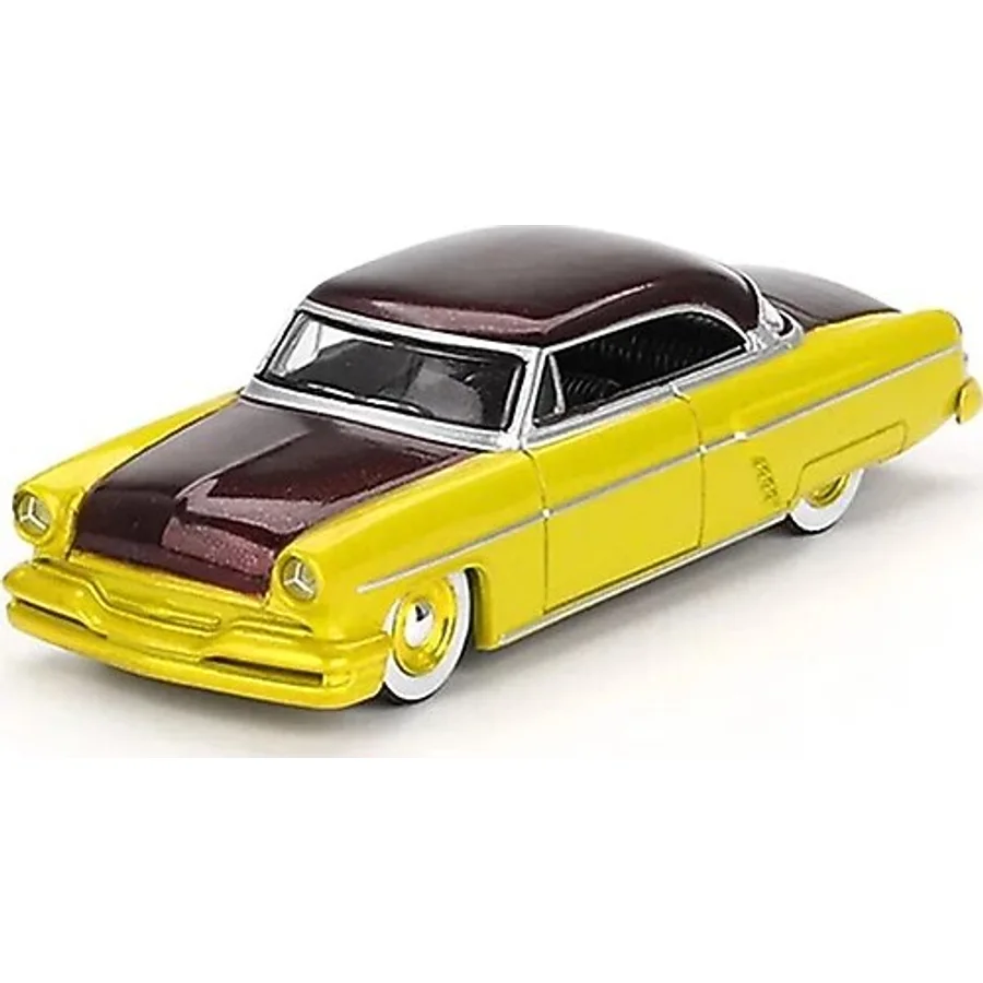 Mini GT MGT00794 Lincoln Capri Hot Rod 1954 Lime Yellow Model Araba