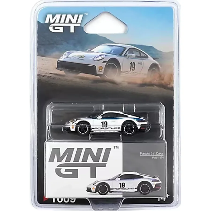 Mini GT Porsche 911 Dakar Rally 1974 #19 Blister 1:64 Diecast Model Araba MGT01009-BL