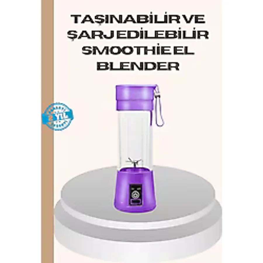 Mini Taşınabilir Blender 380Ml Usb Şarjlı Smoothie Hazırlayıcı
