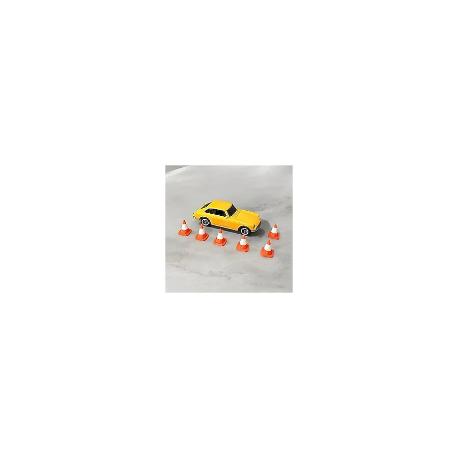 Mini Trafik Konisi Seti 3D Baskı - Dekoratif Mini Koniler, Maket Aksesuarı Parçası (50 Adet)