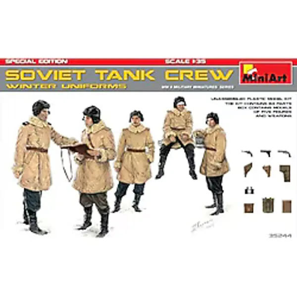 MiniArt 35244 1:35 Sovyet Tank Mürettebatı (Kış Üniformalı) Özel Üretim