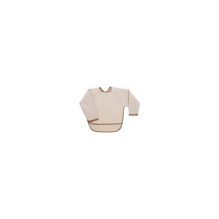 Miniboni Uzun Kollu Beige Bebek Önlüğü
