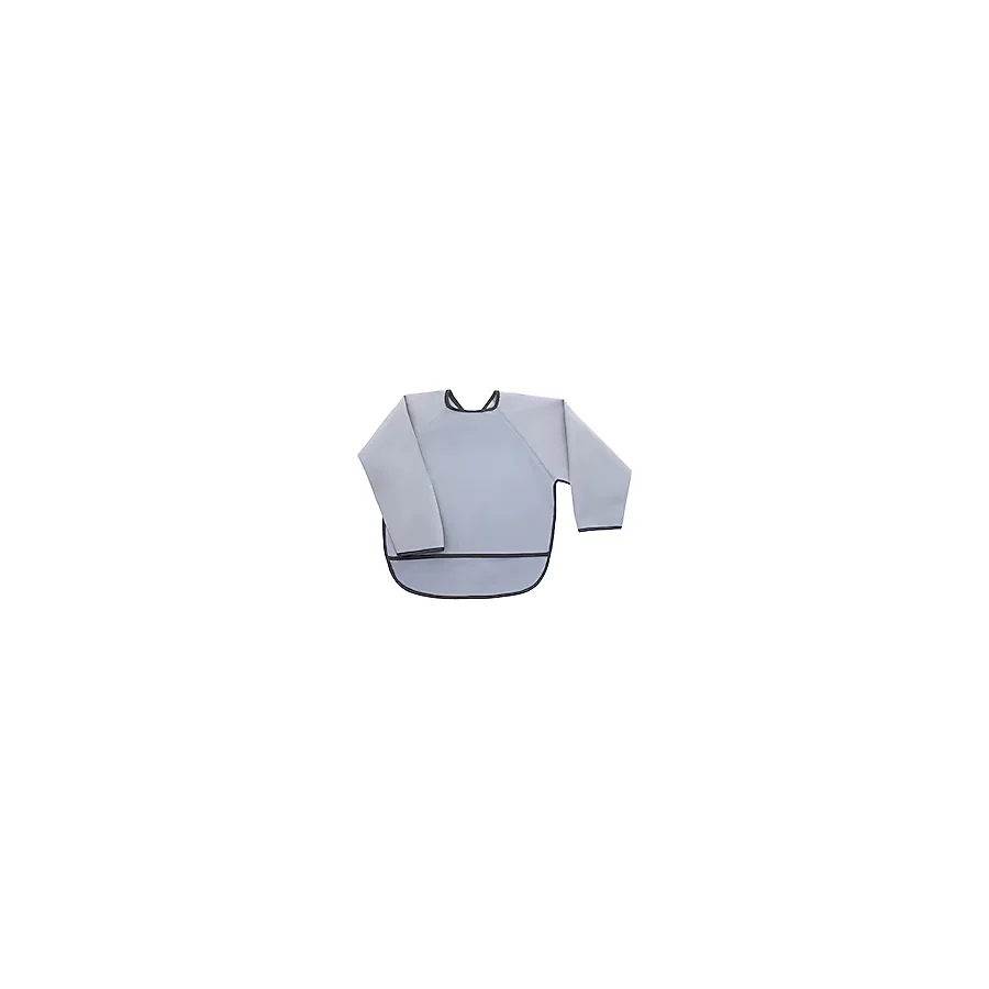 Miniboni Uzun Kollu Grey Bebek Önlüğü