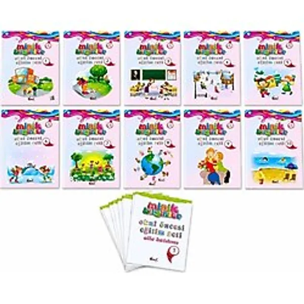 Minik Bilginler Okul Öncesi Eğitim Seti 10 Kitap + Aile Katılım Kitapları - Anaokulu Etkinlik Gelişim Eğitici Çalışma Seti