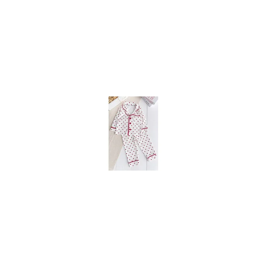 Minik Kap Desenli Düğmeli %100 Paamuk Kız Bebek Pijama Takımı