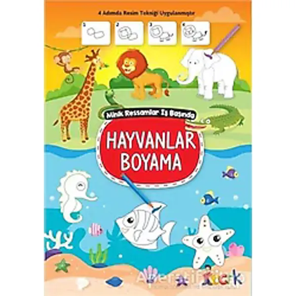 Minik Ressamlar İş Başında - Hayvanlar Boyama Kitabı - Kolektif