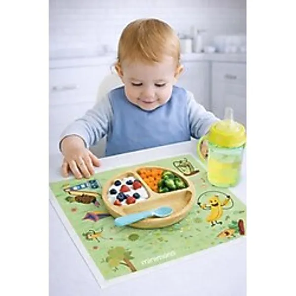 Minimono Bebekler İçin Tek Kullanımlık Beslenme Örtüsü - 30'lu Paket (30X45 Cm) - Kullan At Placemat - Yeşil