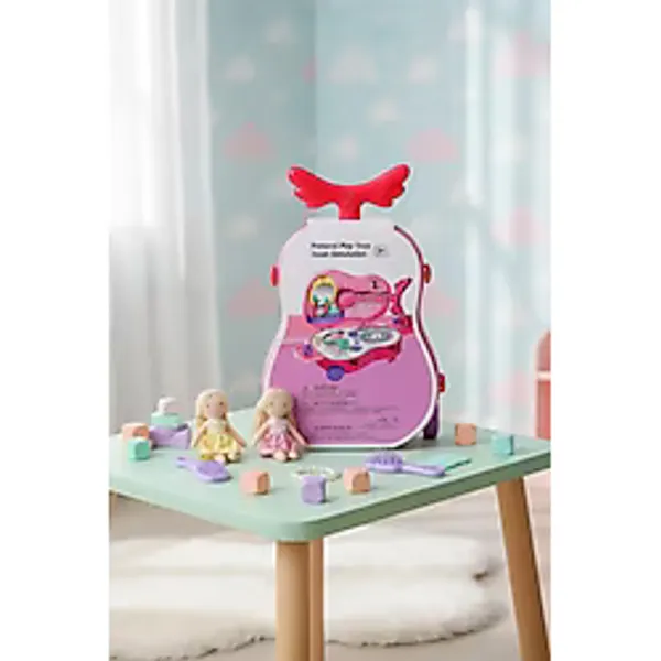 Miniso Lisanslı Keman Figürlü Oyuncak Makyaj Seti - Açılabilir Taşınabilir Güzellik Çantası