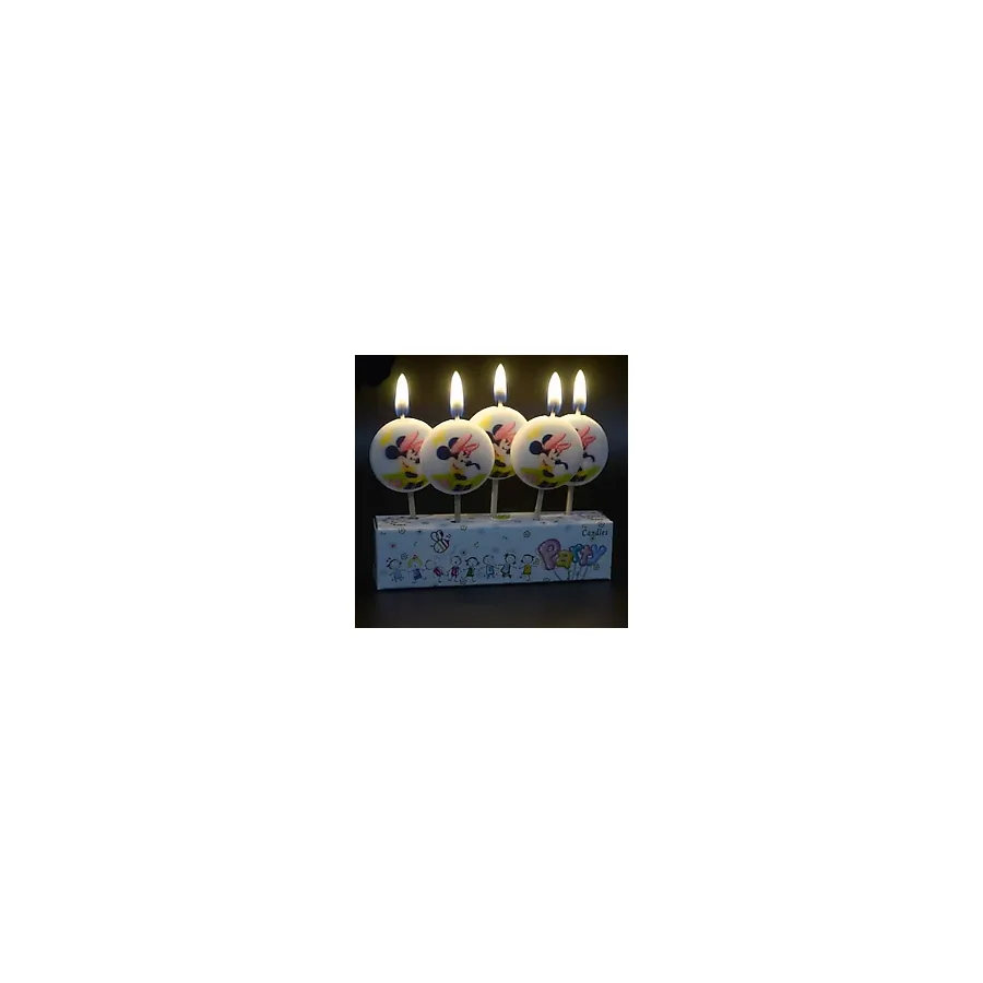 MİNNİE MOUSE BIRTHDAY CANDLE VIP KALİTE MİNNİE MOUSE PASTA MUMU 5 ADET MİNNİE MOUSE DOĞUM GÜNÜ MUMU