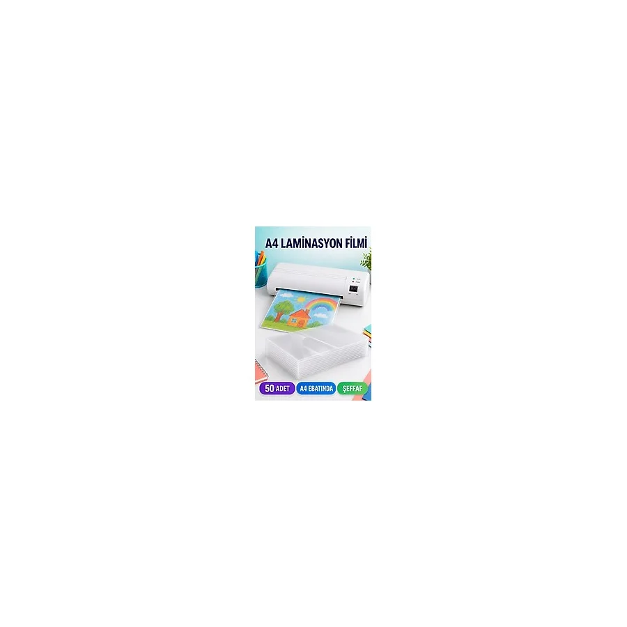 Minopi 50'li Paket A4 Laminasyon Filmi 125 Micron Laminasyon Kağıdı