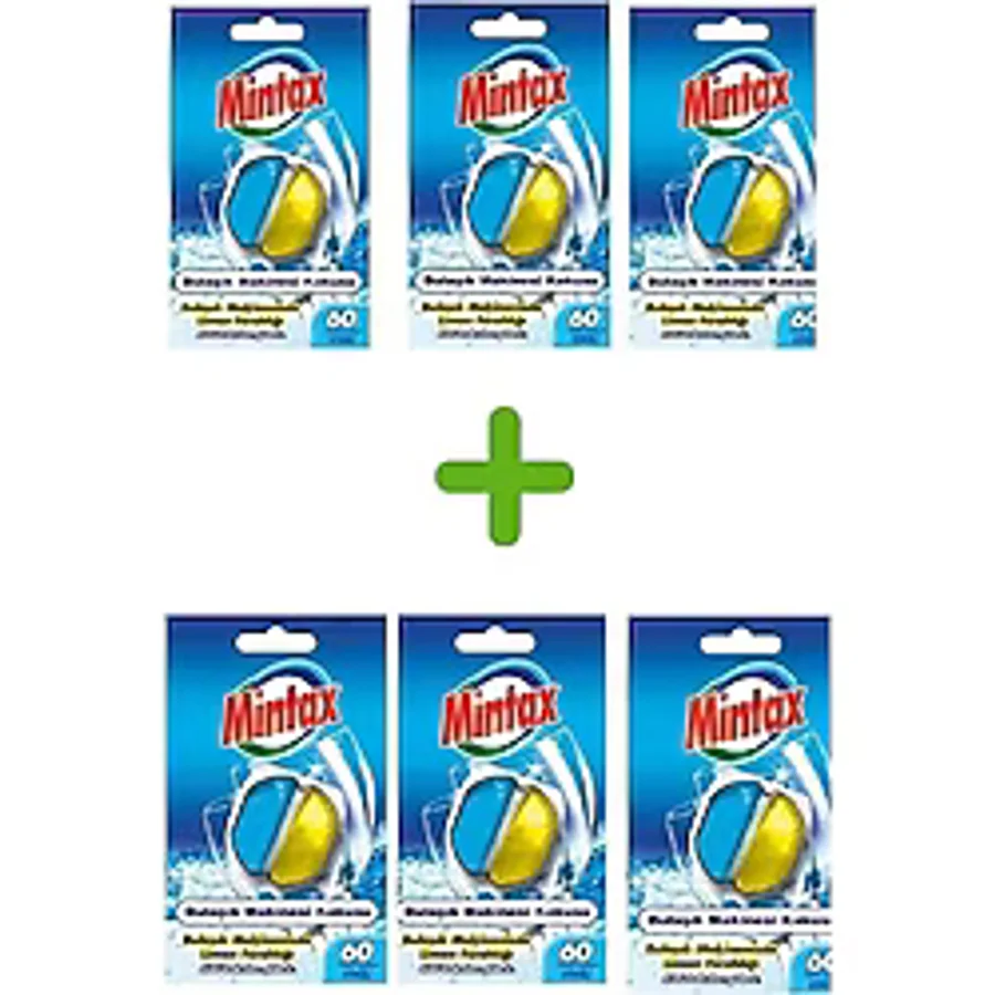 Mintax Bulaşık Makinesi Kokusu 60 Yıkama Limon Kokusu 6 Adet