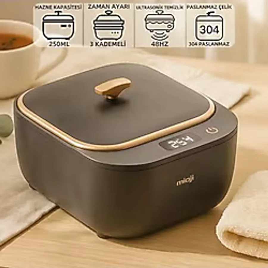 Mioji Mio UV2C Ultrasonic Diş Temizlik Siyah Sterilizasyon Makinesi