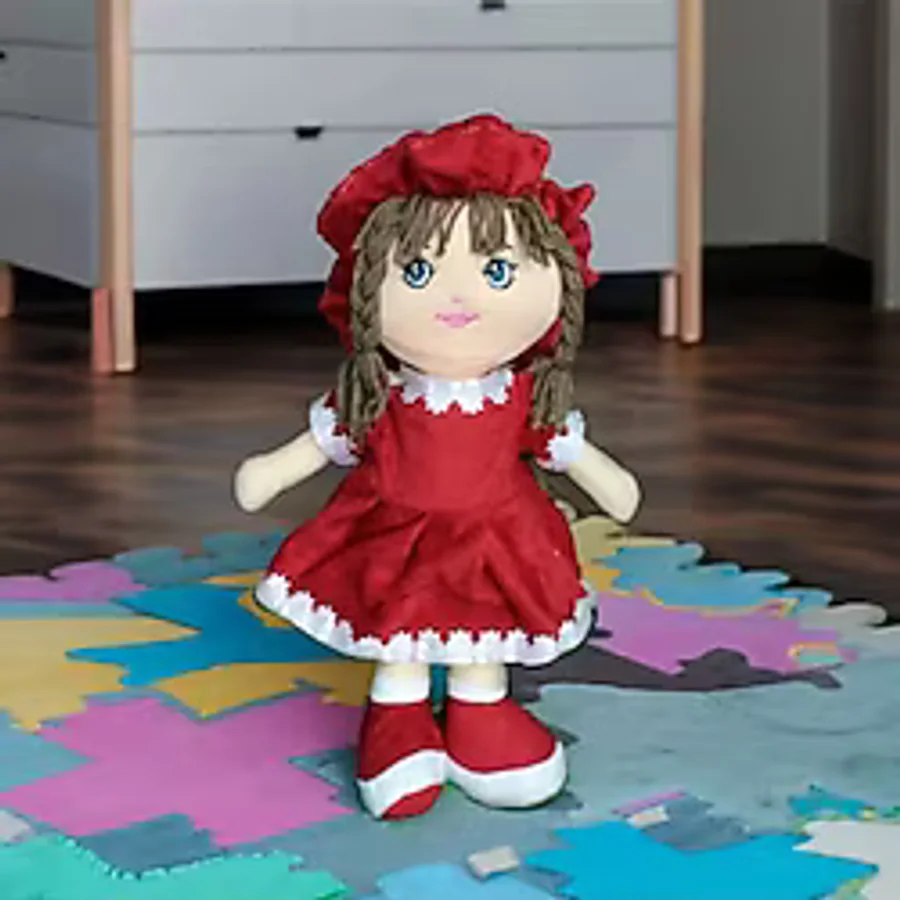 Mira Peluş Bez Bebek 45CM Kırmızı