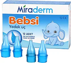 Miraderm Bebsi Burun Aspiratörü 12'li Yedek Uç