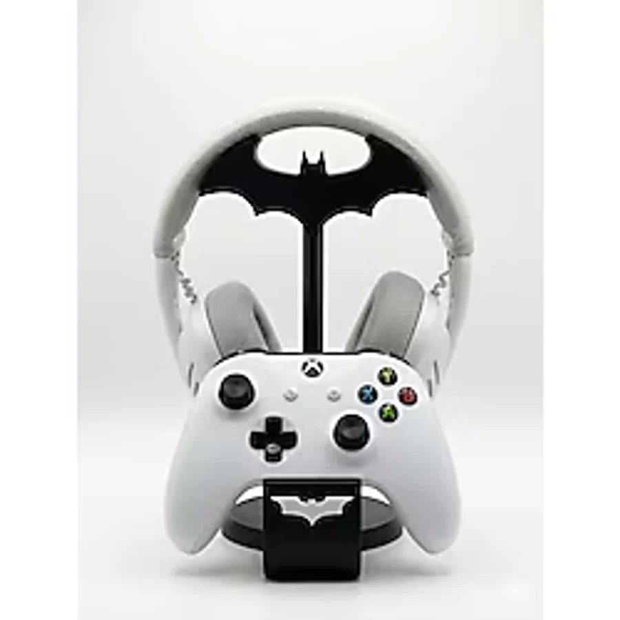 Miralux Batman Gamer Kulaklık Standı Xbox & Playtation Uyumlu Gamepad / Kol Tutucu Dekoratif 22 Cm Siyah