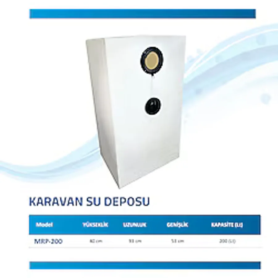Mircan 200 Lt Kare Su Deposu Contalı Kapak Vana Hediyemiz