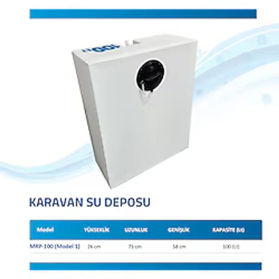 Mircan Karavan Su Deposu 100 Litre Contalı Kapak Vana Hediyemiz