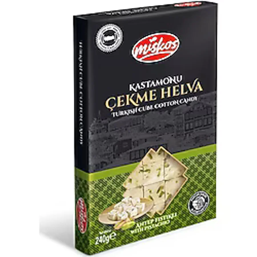 MİSKOS HELVA Antep Fıstıklı Çekme Helva 240gr 1 Adet