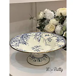 Miss Betty Emaye 30 Cm Ayaklı Kek Fanusu Blue Life