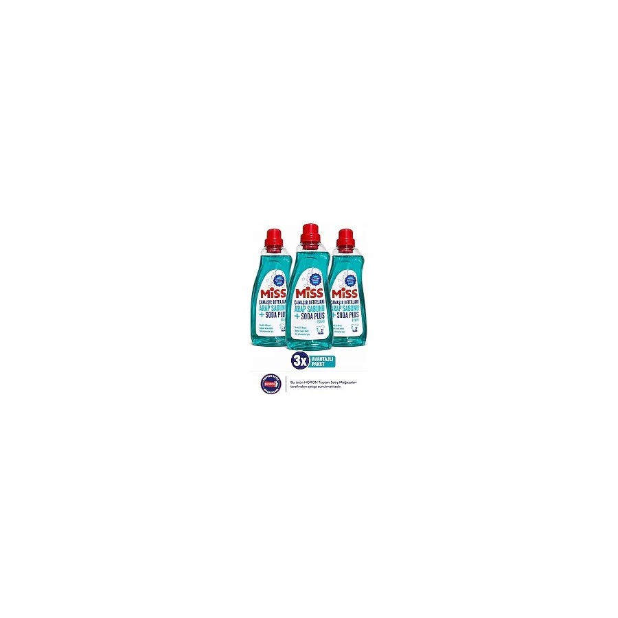Miss Çamaşır Deterjanı Arap Sabunu Etkili 3 Adet 1500 ml - 1,5 lt