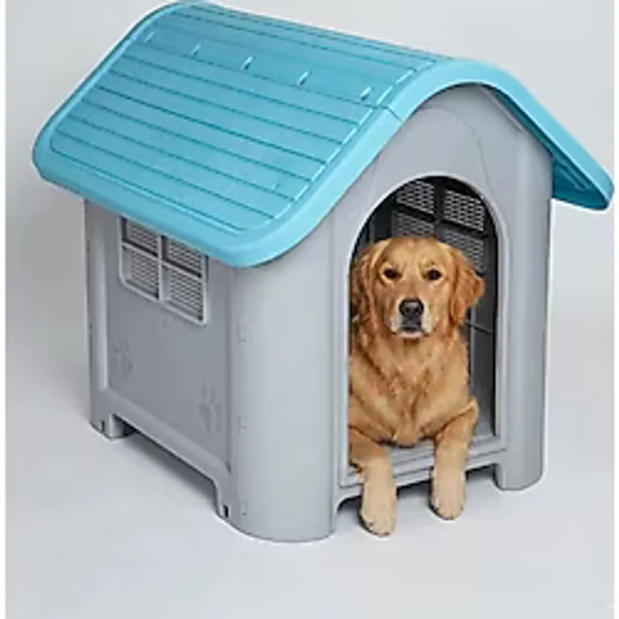 Missidea Brave Paws Plastik Köpek Kulübesi 85X71X66 cm Mavi
