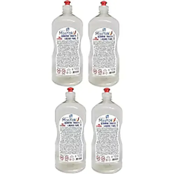 MissYak BioEtanol Ocak Sıvı Yakıt 1 Litre x 4 Adet Kokusuz Dumansız Çevre Dostu Şömine Yakıtı