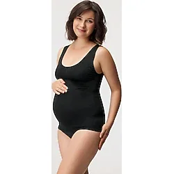 MİSTİRİK Alvano Model Kalın Askılı Toparlayıcı Hamile Atlet Siyah Renk