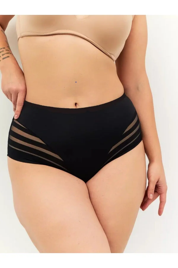 MİSTİRİK Paranto Model Tam Toparlayıcı Curve Model İz Yapmaz Relaxed Külot Siyah Renk - 2