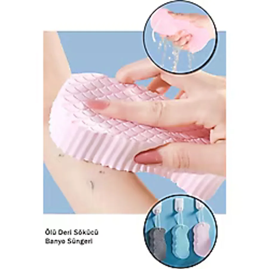 Mithra Life 2 Adet Ölü Deri Temizleyici Banyo Lifi Peeling Masaj Süngeri MIT1106