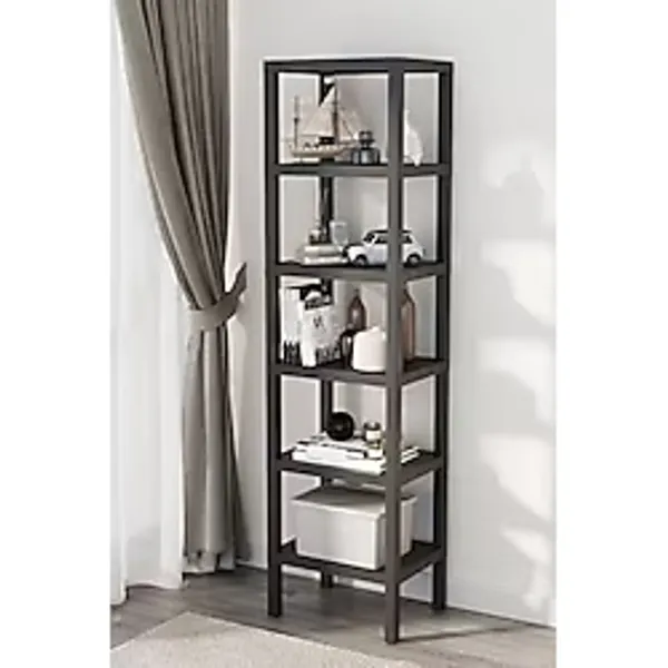 Mithra Life 6 Katlı Plastik Siyah Banyo Mutfak Rafı MIT1045