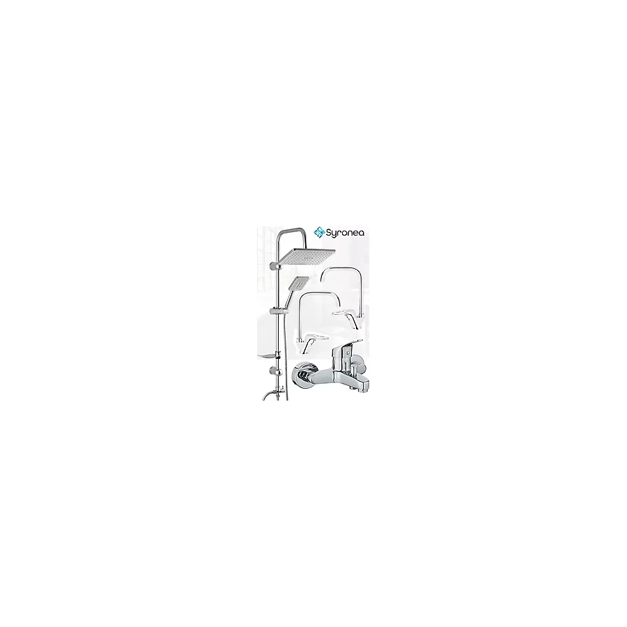 Mix Krom 3 Parça Banyo Mutfak Evye Lavabo Batarya Musluk Seti Duş Bataryası Evye Musluk