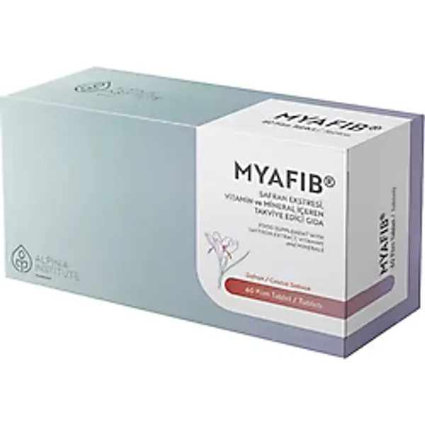 MIYAFIB 60 Tablet, Safran Ekstresi , Vitamin ve Mineral İçeren Takviye Edici Gıda